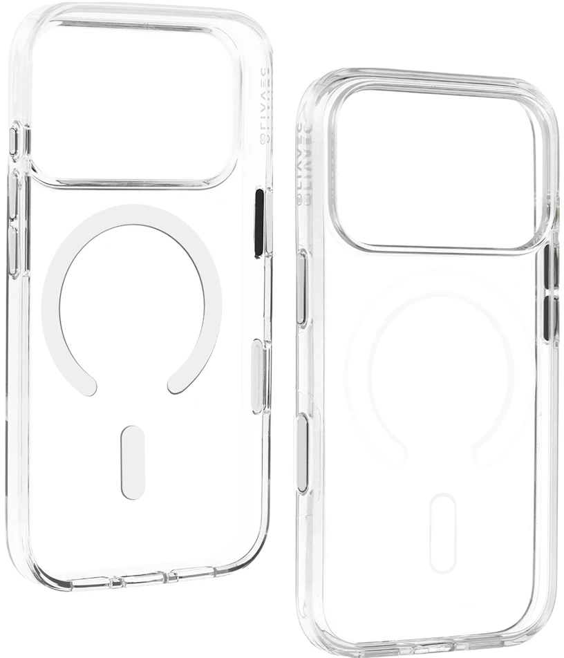 Dėklas Liavec Pure Case with camera control button do Iphone 18 Pro/17 Pro balta