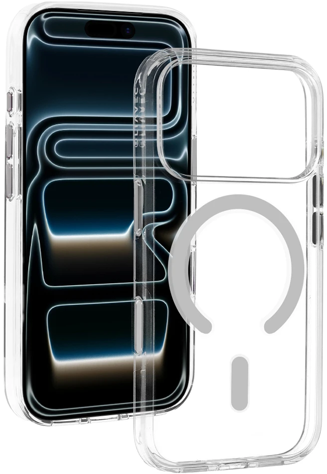 Liavec Pure dėklas su kameros valdymo mygtuku, skirtas iPhone 18 Pro Max/17 Pro Max, pilkas