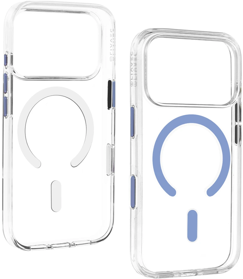 Dėklas Liavec Pure Case with camera control button do Iphone 18 Pro/17 Pro Šviesiai mėlynas