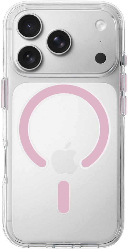 Dėklas Liavec Pure Case with camera control button do Iphone 18 Pro/17 Pro rožinė