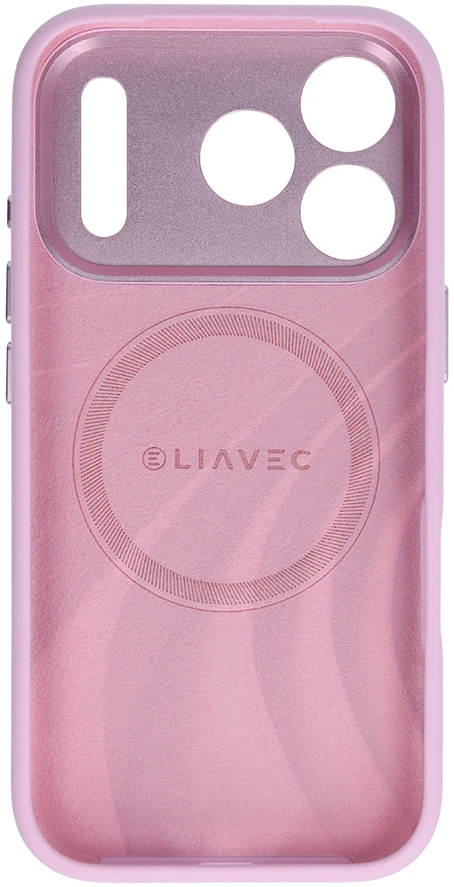 Dėklas Liavec Silk Shield Case with Metal Camera Frame do Iphone 18 Pro Max/17 Pro Max rožinė
