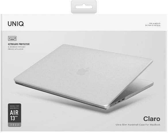 UNIQ Claro knygų dėklas MacBook Air 13 (2022) matinis skaidrus balandžio spalvos