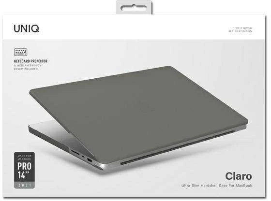 UNIQ Claro Bookcase MacBook Pro 14″ (2021) smoke matt pilkas