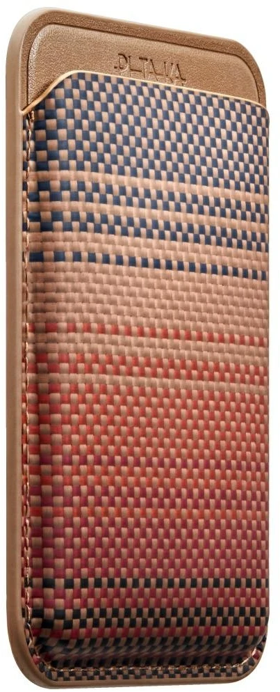 Dėklas Magnetinė piniginė PITAKA Woven Wallet MagSafe telefonui, sunset