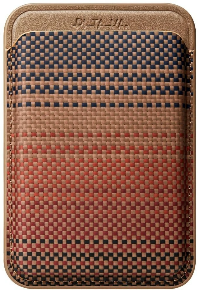 Dėklas Magnetinė piniginė PITAKA Woven Wallet MagSafe telefonui, sunset
