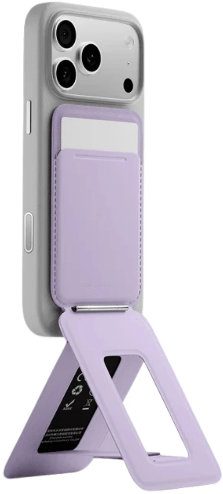 Dėklas Magnetinė piniginė ir telefono stovas Moft Movas Tripod MagSafe violetinis