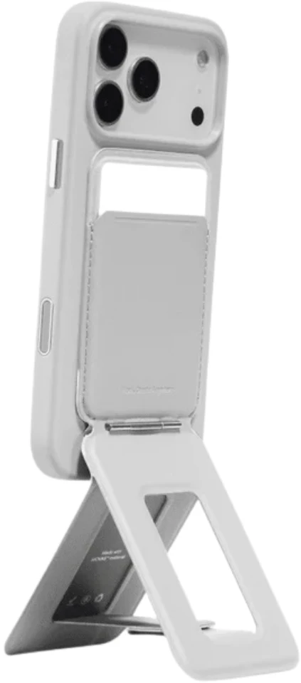 Dėklas Magnetinė piniginė ir telefono stovas Moft Movas Tripod MagSafe pilkas