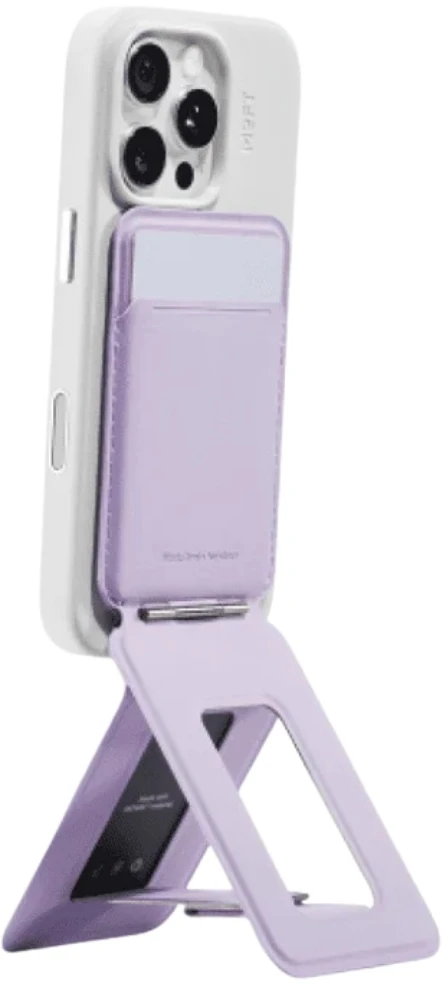Dėklas Magnetinė piniginė ir telefono stovas Moft Movas Tripod MagSafe violetinis