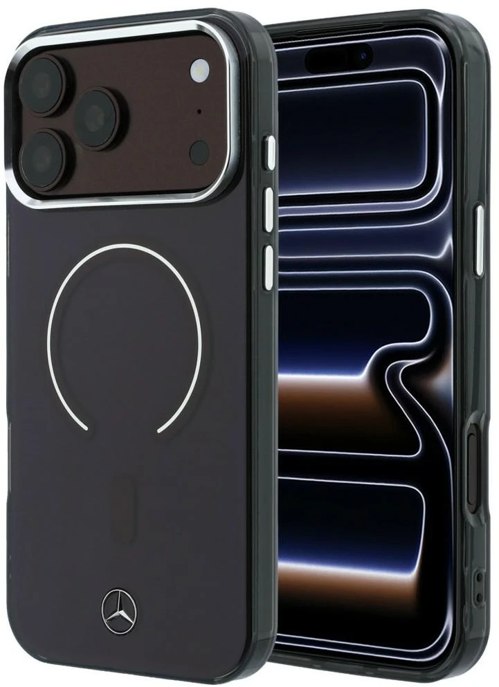 Dėklas Mercedes Double Layer Iconic Logo MagSafe case for iPhone 18 Pro Max / 17 Pro Max - burgundy