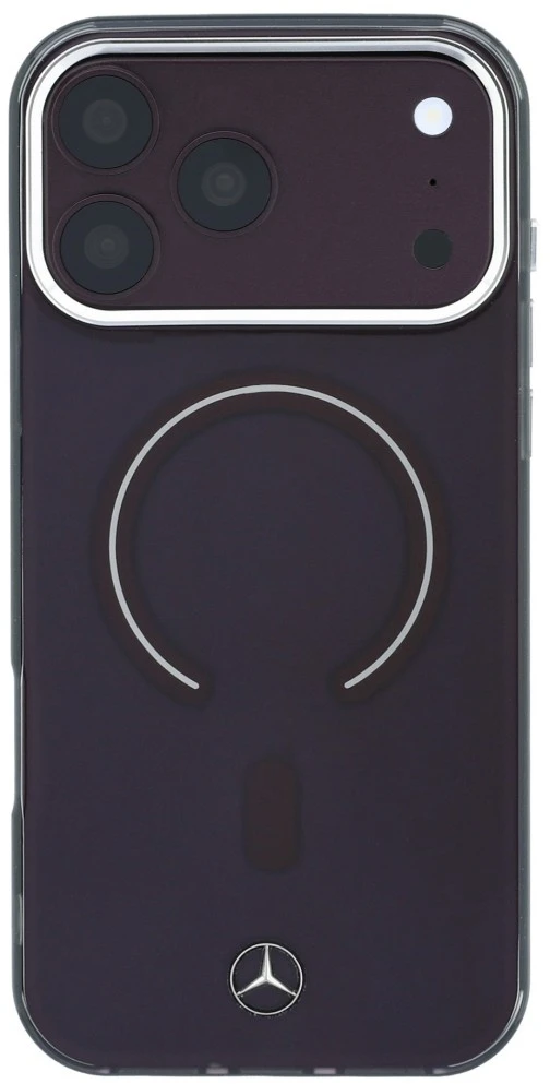 Dėklas Mercedes Double Layer Iconic Logo MagSafe case for iPhone 18 Pro Max / 17 Pro Max - burgundy