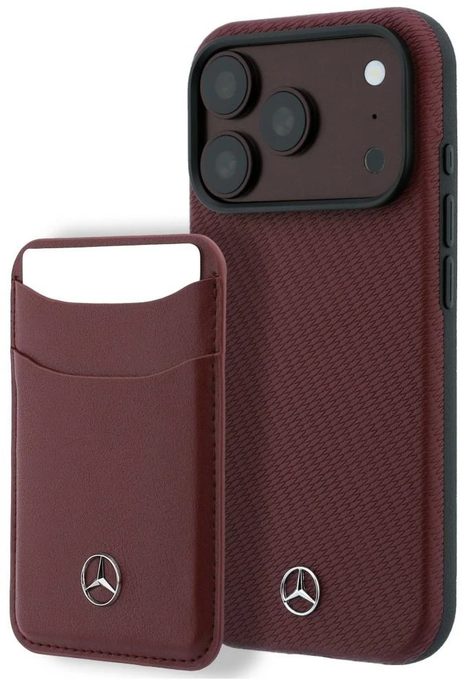 Dėklas Mercedes „Grilis Pattern“ ir kortelių piniginė iš odos su „MagSafe“, skirtas iPhone 18 Pro Max/17 Pro Max