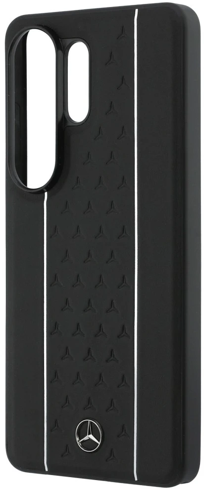 Dėklas Mercedes Laurel Leaves Vertical Stripes MagSafe for Samsung Galaxy S26 Ultra juodos spalvos & baltas