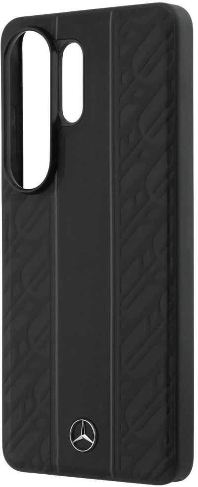 Dėklas Mercedes Laurel Leaves Vertical Stripes MagSafe for Samsung Galaxy S26 Ultra juodos spalvos
