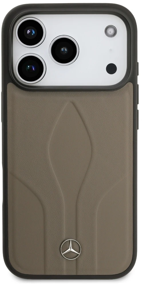 Dėklas Mercedes Leather The Move MagSafe Apple iPhone 17 Pro taupe