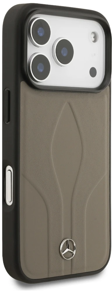 Dėklas Mercedes Leather The Move MagSafe Apple iPhone 17 Pro taupe