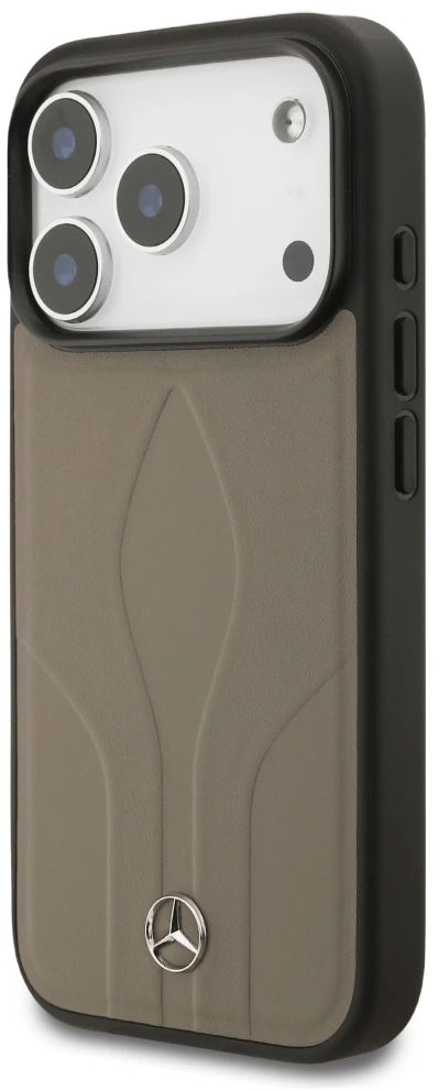 Dėklas Mercedes Leather The Move MagSafe Apple iPhone 17 Pro taupe