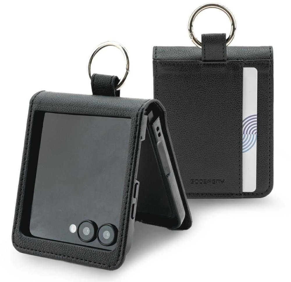 Dėklas Mercury Basic Diary skirtas Samsung Galaxy Z Flip7 juodos spalvos