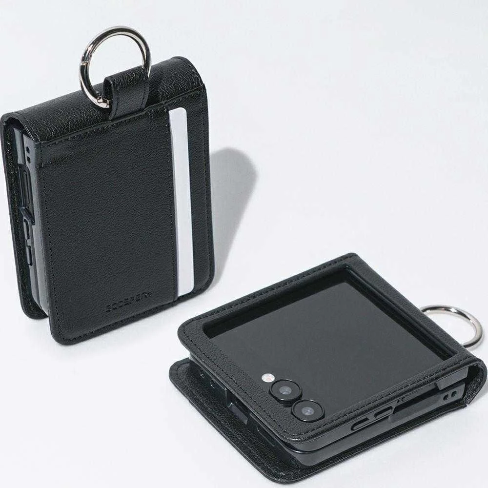 Dėklas Mercury Basic Diary skirtas Samsung Galaxy Z Flip7 juodos spalvos