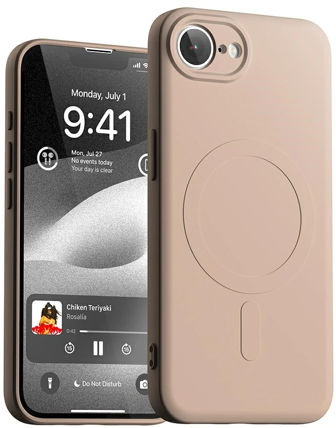 Dėklas Mercury Semi-Silicone MagSafe Apple iPhone 16E / 17e rožinės spalvos sand