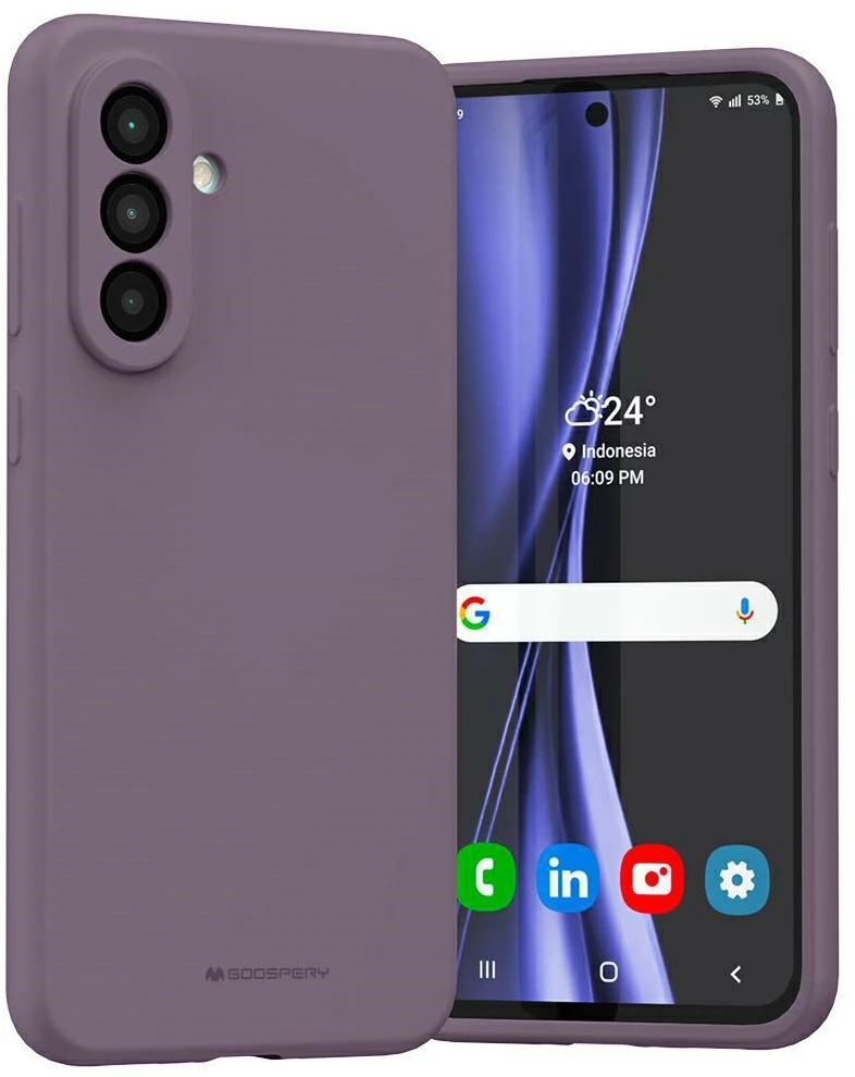Mercury Silicone dėklas Samsung Galaxy A56 violetinės spalvos