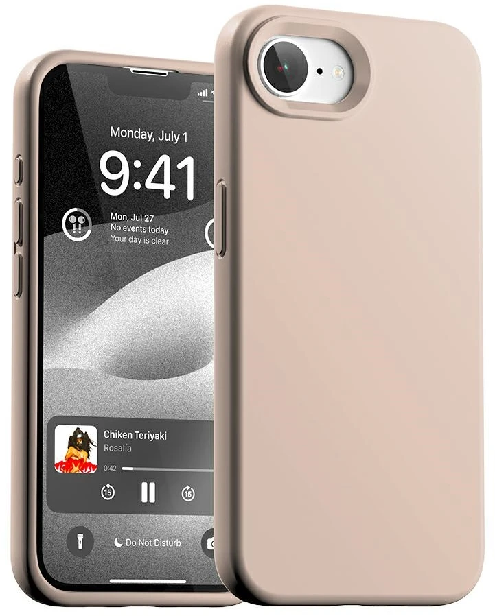 Dėklas Mercury Silicone Apple iPhone 16E / 17e rožinės spalvos sand