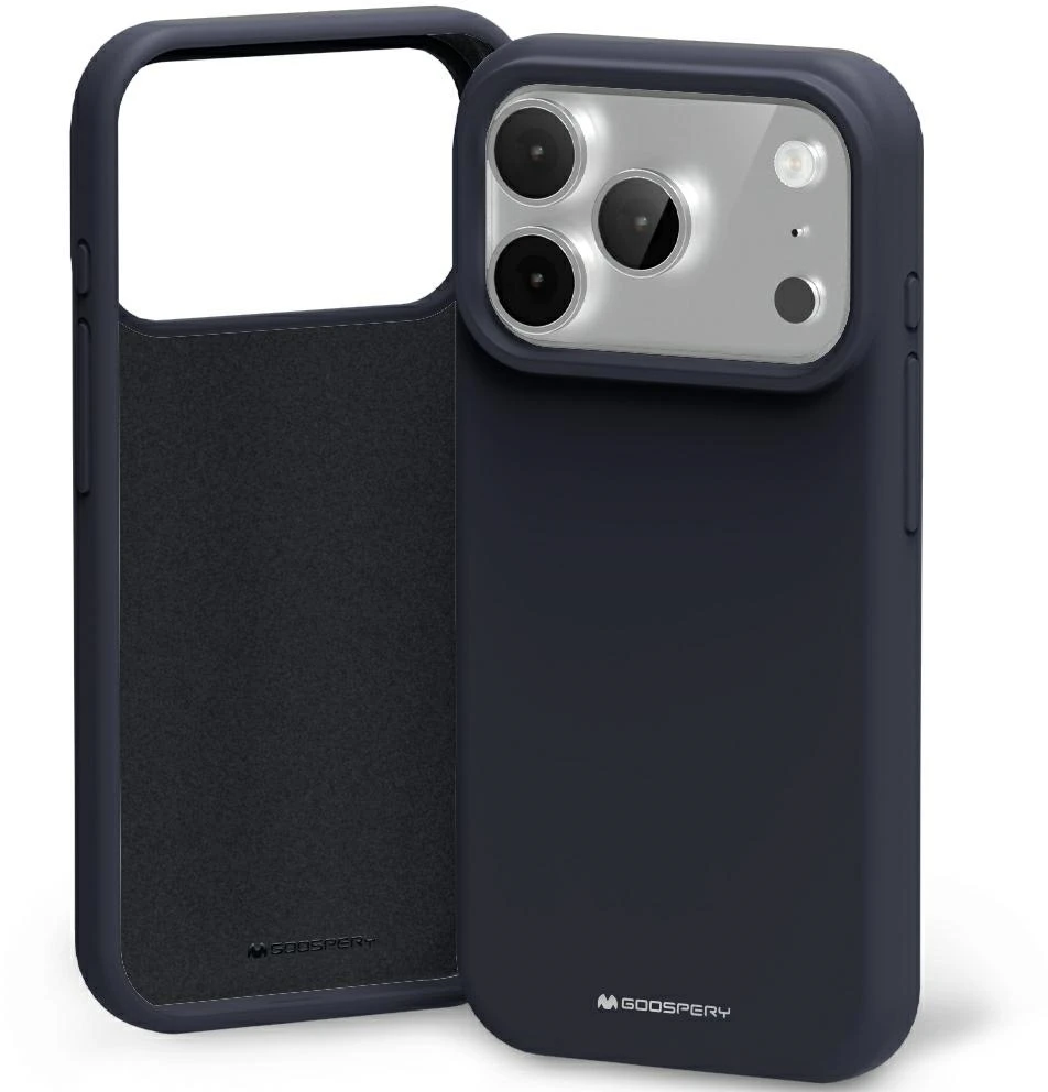 Mercury Silicone dėklas skirtas Apple iPhone 17 Pro navy mėlynas
