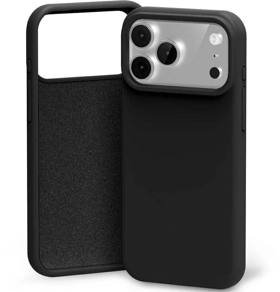Mercury Silicone dėklas skirtas Apple iPhone 17 Pro juodos spalvos