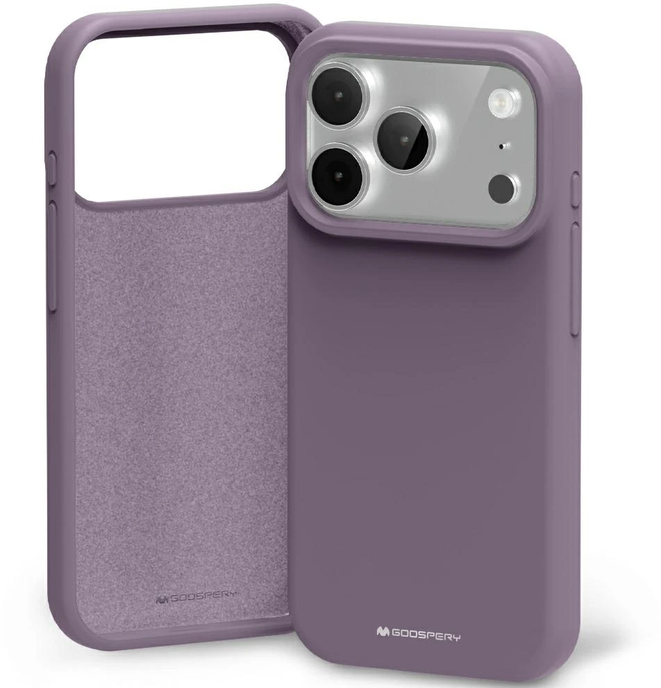 Mercury Silicone dėklas skirtas Apple iPhone 17 Pro violetinės spalvos