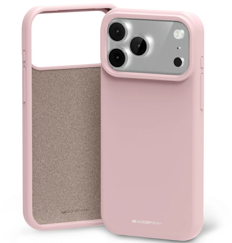 Mercury Silicone dėklas skirtas iPhone 17 Pro Max rožinės spalvos Sand