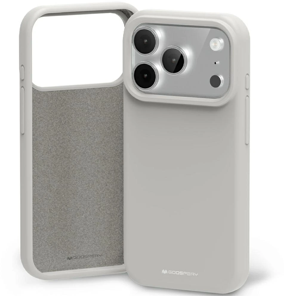 Mercury Silicone dėklas skirtas iPhone 17 Pro Stone