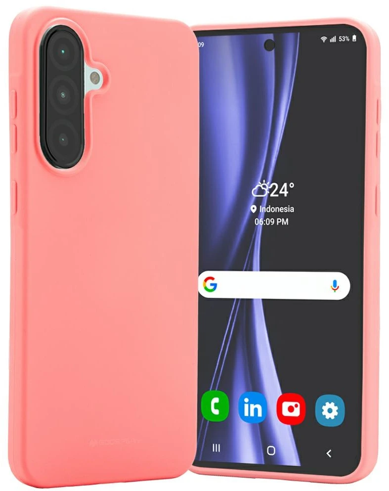 Dėklas Mercury Soft Samsung Galaxy A36 rožinės spalvos