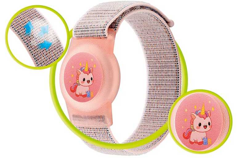 Dėklas Mobile Origin AirTag Strap, pink unicorn