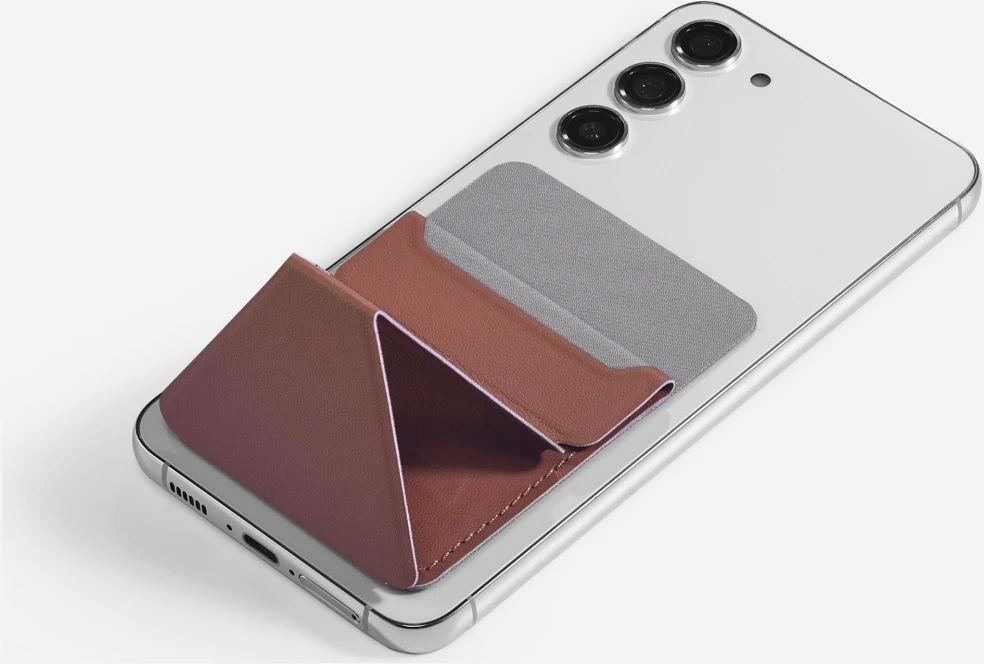 „Moft Movas“ lipni piniginė ir telefono stovas, ruda
