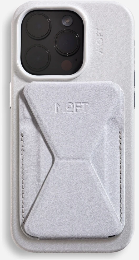 „Moft Movas Snap-On MagSafe“ magnetinė piniginė ir telefono laikiklis, Misty Cove