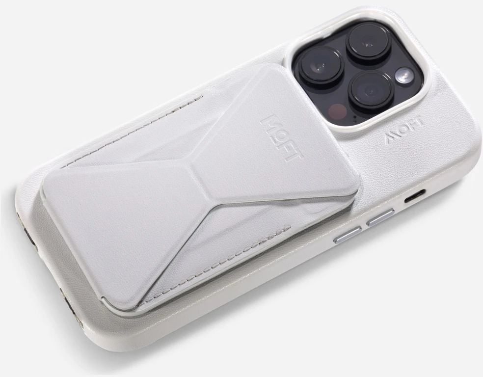 „Moft Movas Snap-On MagSafe“ magnetinė piniginė ir telefono laikiklis, Misty Cove