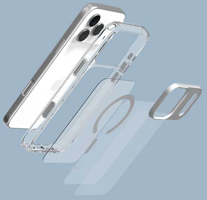 Dėklas Moshi iGlaze MagSafe - Case Apple iPhone Air Luna Sidabrinis