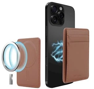 Dėklas Musthavz Vegan Leather Wallet MagSafe, ruda