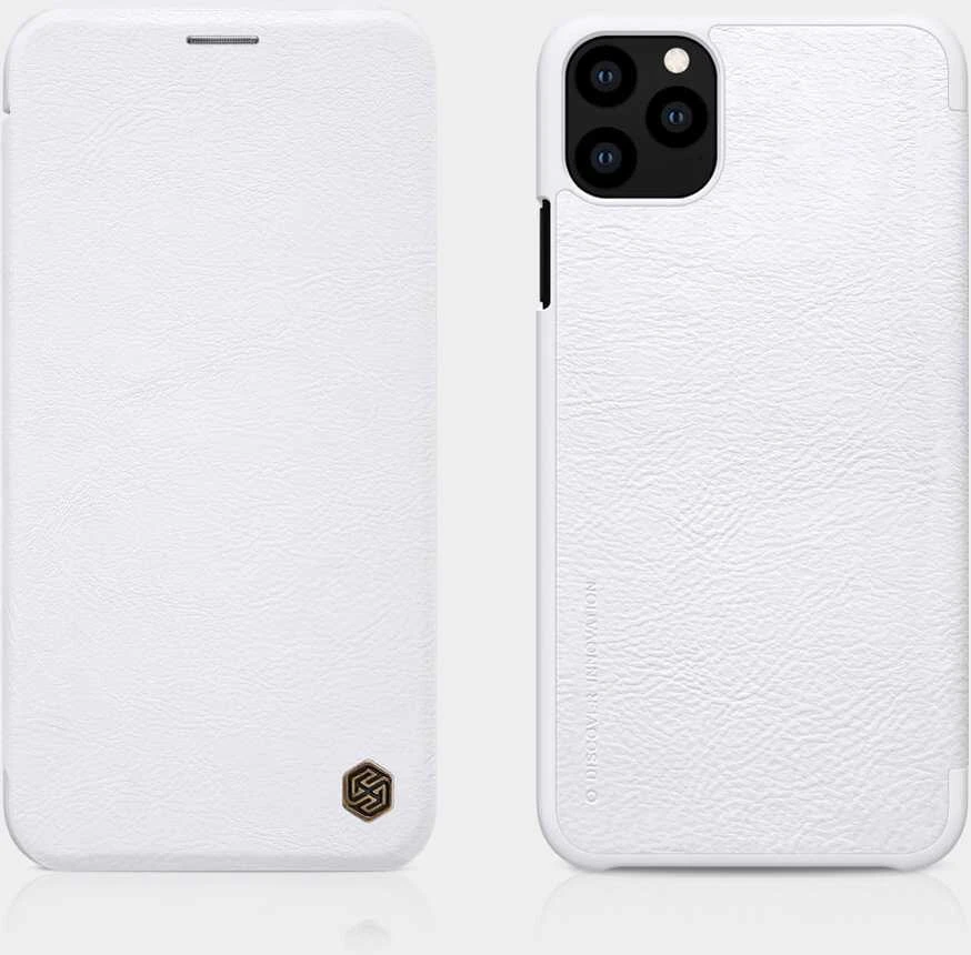 Dėklas Nillkin Qin skirtas Apple iPhone 11 Pro Max baltos spalvos