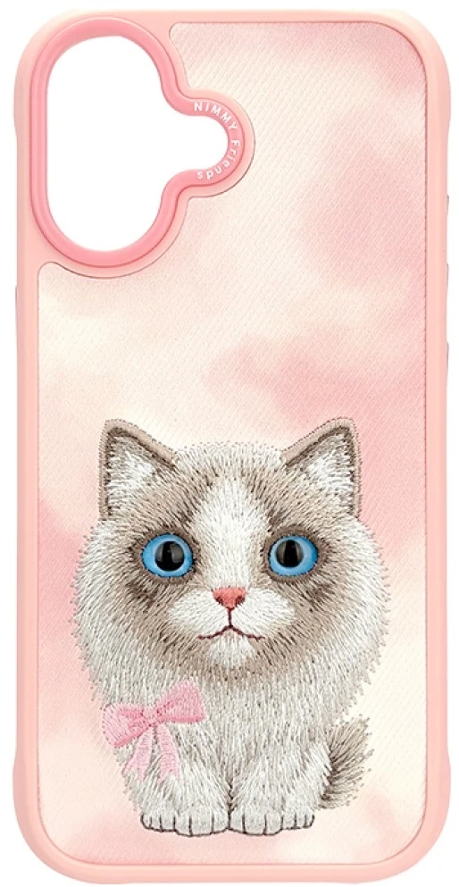„Nimmy Big Eyed Pet 2.0“ katės dėklas, skirtas „iPhone 17“ – rožinis
