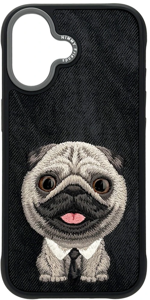 Dėklas NIMMY case BIG EYED PET 2.0 Dog for IPHONE 17 juodas