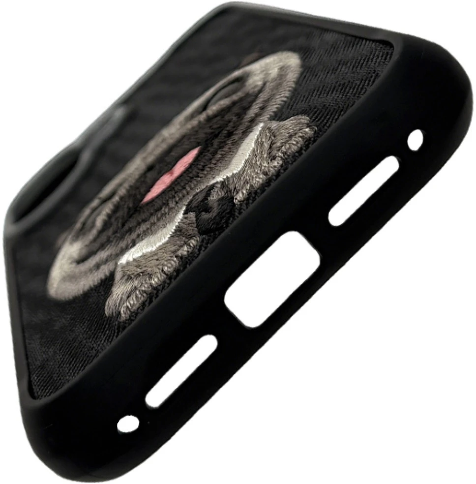 Dėklas NIMMY case BIG EYED PET 2.0 Dog for IPHONE 17 juodas
