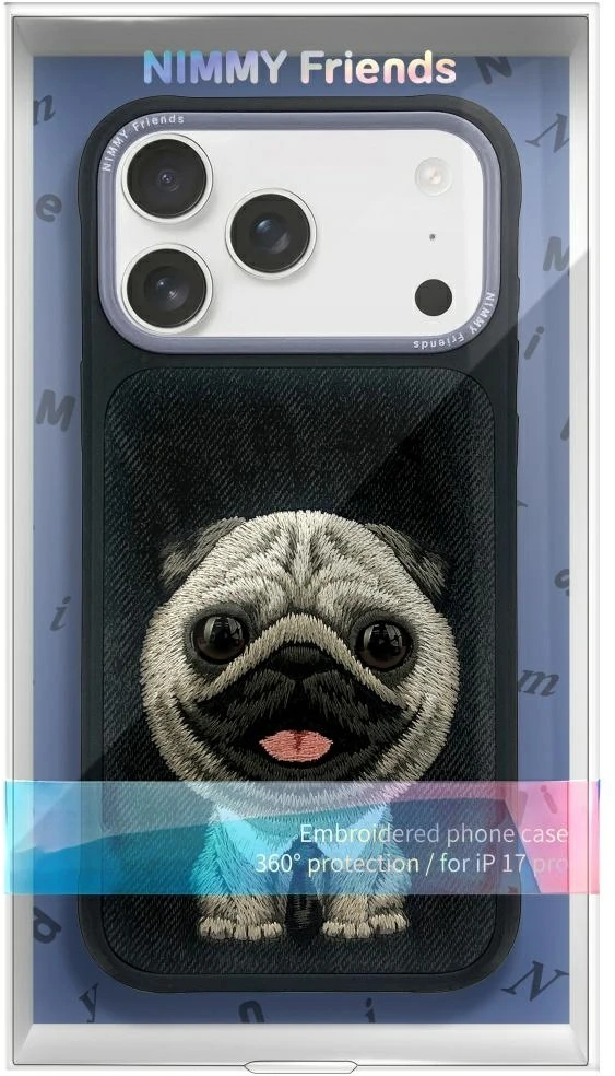 Dėklas NIMMY case BIG EYED PET 2.0 Dog for IPHONE 17 Pro Max juodas