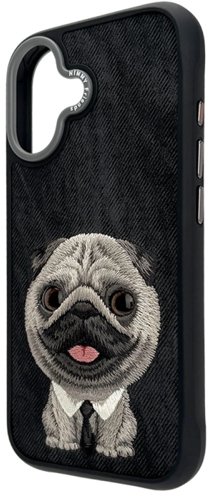 Dėklas NIMMY case BIG EYED PET 2.0 Dog for IPHONE 17 juodas