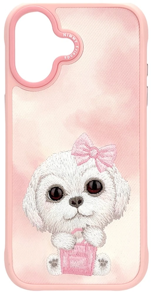 „Nimmy Big Eyed Pet 2.0“ šuns dėklas, skirtas „iPhone 17“ - Rožinė