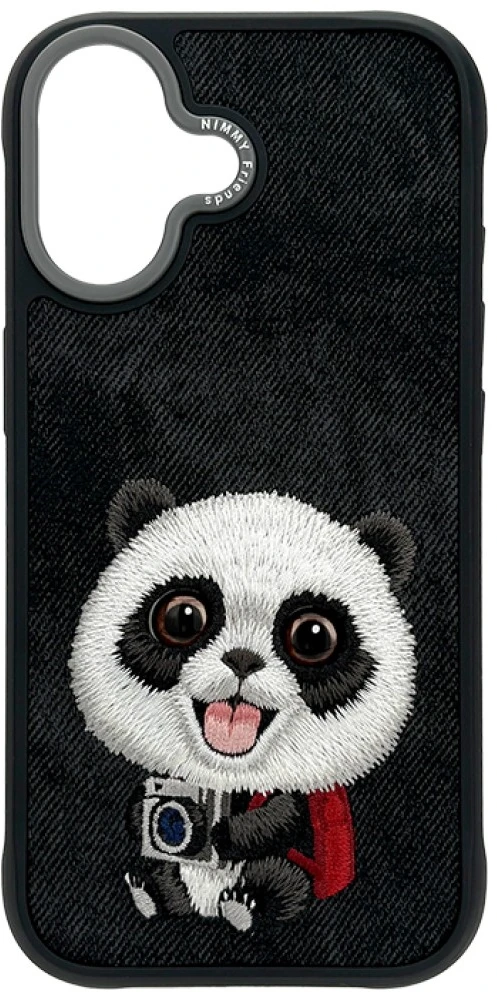 Dėklas NIMMY case BIG EYED PET 2.0 Panda for IPHONE 17 juodas