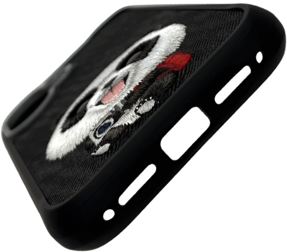 Dėklas NIMMY case BIG EYED PET 2.0 Panda for IPHONE 17 juodas