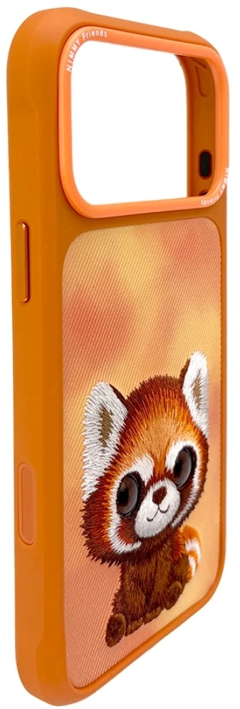 „Nimmy Big Eyed Pet 2.0 Raccoon“ dėklas, skirtas „iPhone 17 Pro“ - oranžinis