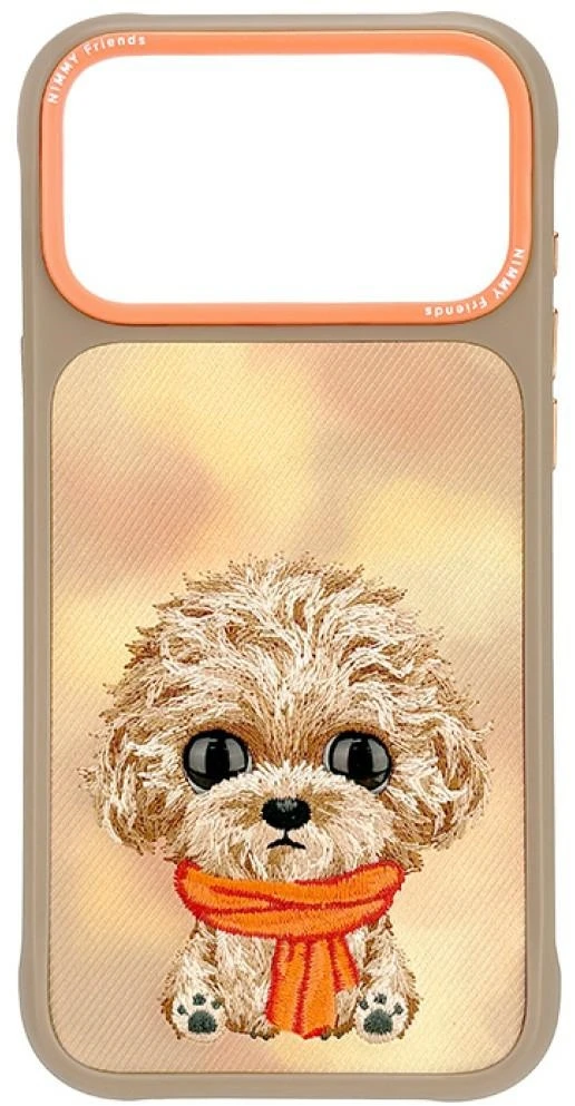 NIMMY dėklas BIG EYED TEDDY POODLE, skirtas IPHONE 18 Pro Max/17 Pro Max, ruda