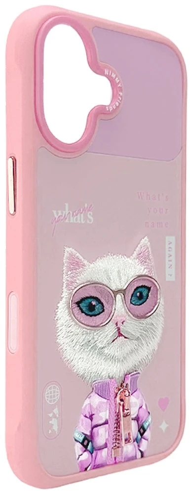 „Nimmy Cool&Cute 2.0“ katino dėklas, skirtas „iPhone 17“ - Rožinė