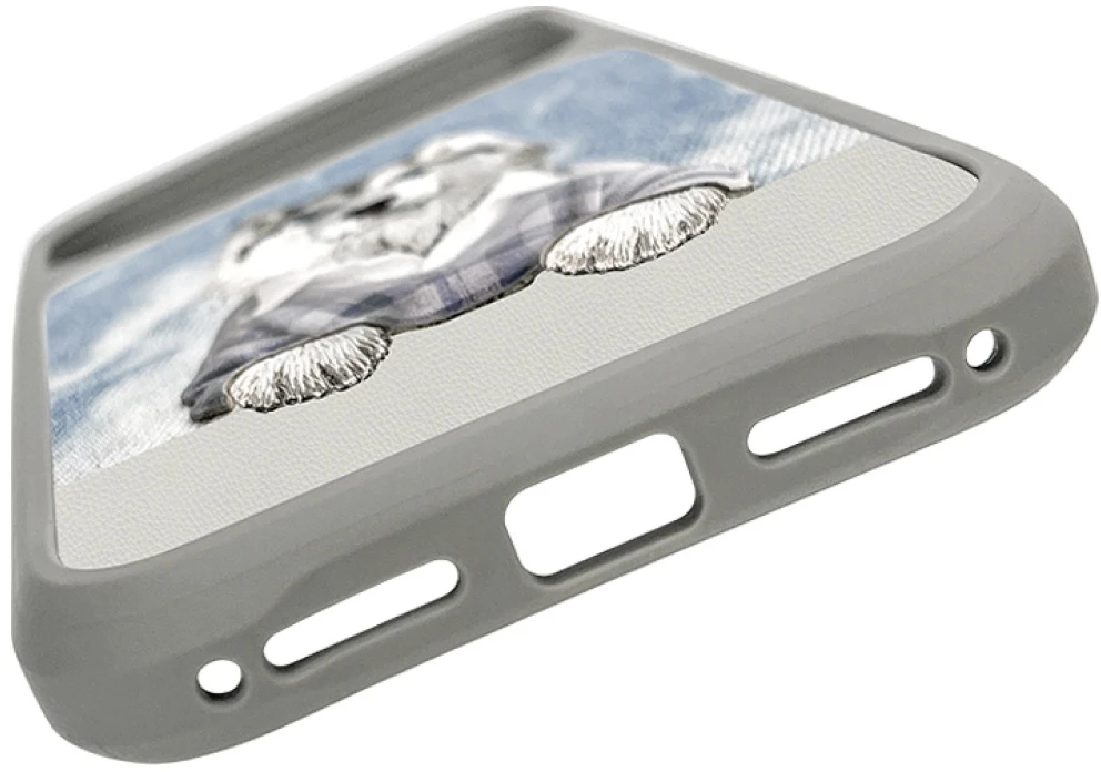 „Nimmy Gentle Pets“ serijos šunims skirtas „MagSafe“ dėklas, skirtas „iPhone 17 Pro“ – pilka